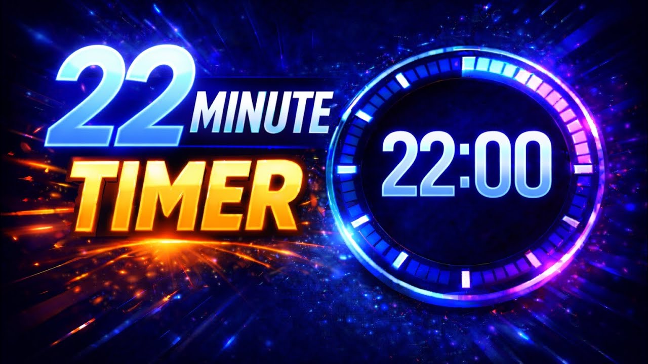 22 Minute Timer ⏱️ | Focus & Countdown | Online Timer Flow