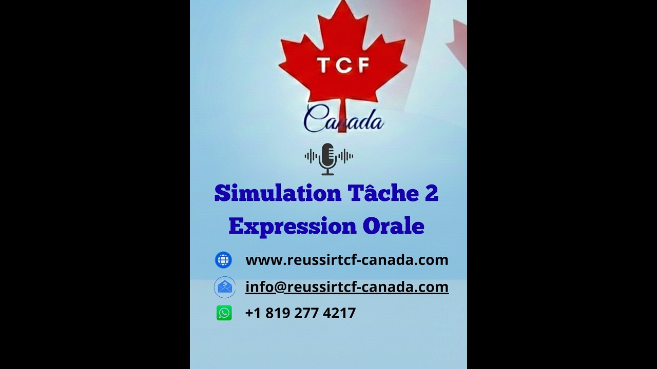 Tâche 2 Expression Orale  2026 simulation  niveau C2 TCF#shorts