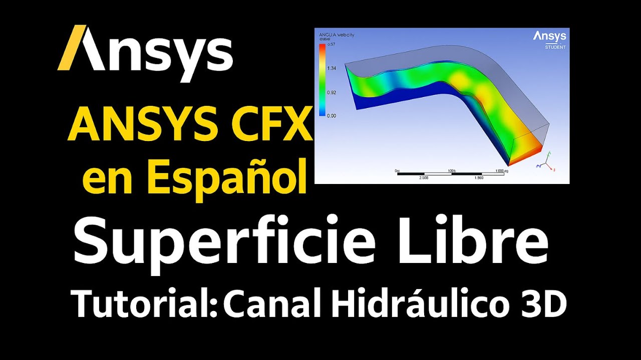 ANSYS Fluent en Español | Simulación 3D de Superficie Libre Paso a Paso