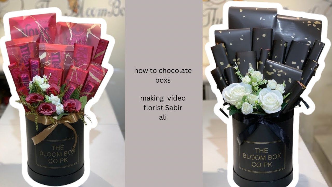 How to make chocolate box’s making video #florist Sabir Ali #trending #viralvideo