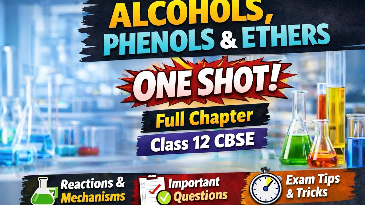 Scoring 100% in Chemistry | Alcohols, Phenols & Ethers in ONE SHOT | Class 12 Chemistry | CBSE