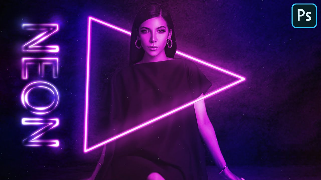 Neon Light Effect Photoshop Tutorial | Photoshop Tutorial for Beginners