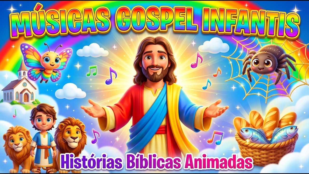 Historias biblicas Animadas de JESUS | Músicas Gospel Infantis Animadas Louvor para Crianças
