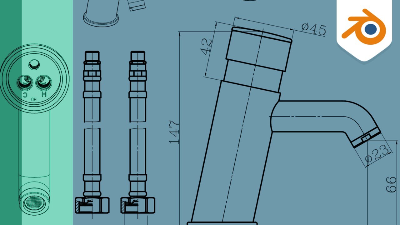 EP02 - Exercícios de modelagem - Torneira - (parte 2) #Blender 3D