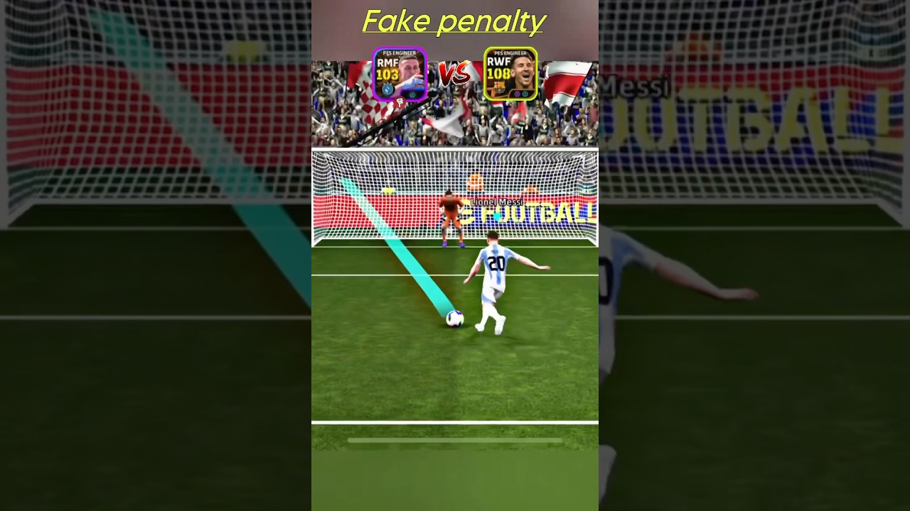 Foden vs Messi Fake penalty ￼ challenge 💖🫀#efootball #footballer #pesofficial