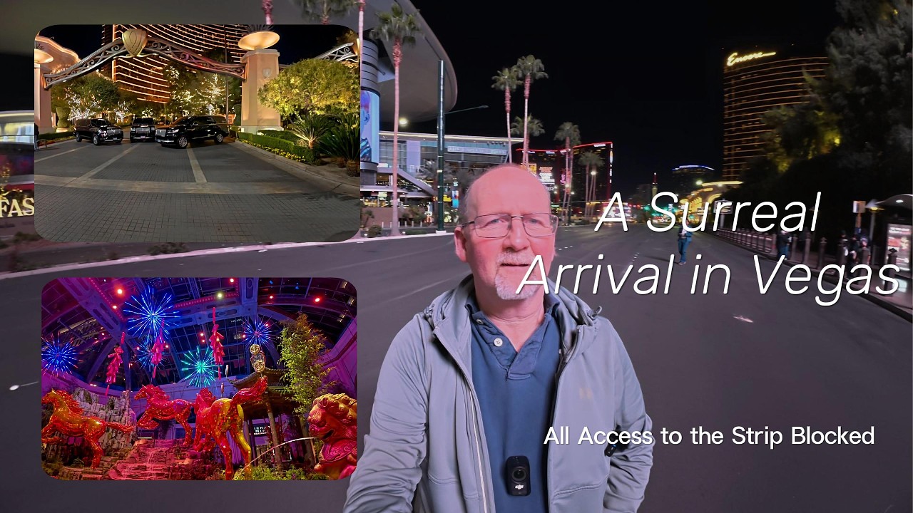 A Surreal Arrival to Las Vegas  Strip Access Blocked #lasvegas #bellagioconservatory