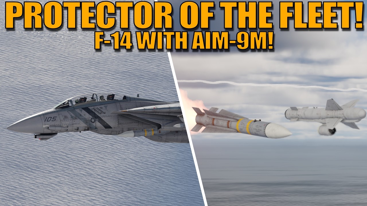 ЗАЩИТА ФЛОТА НА F-14D С AIM-9M ОТ РАКЕТ И САМОЛЁТОВ! - War Thunder DEV