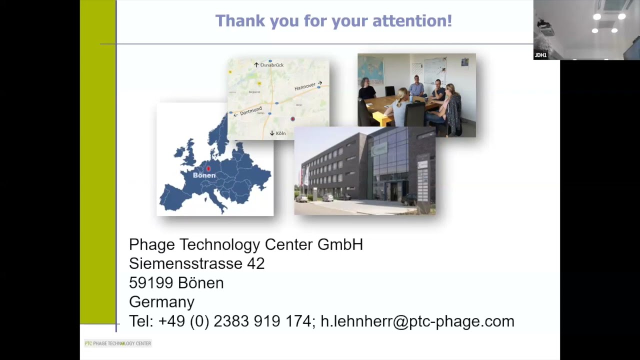 Dr Hansj&ouml;rg Lehnherr, PTC #Phage GmbH, #Germany on: A #bacteriophage product against #Staphylococcus