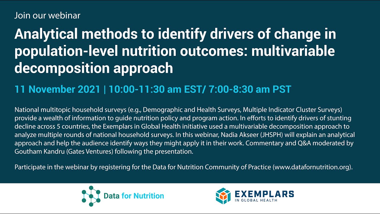 Analytical Methods to Identify Drivers of Change in Population-Level Nutrition Outcomes