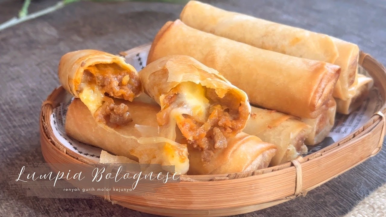 Ga Cukup 1! Lumpia Beef Bolognese Keju Mozarella Molor Gurih Kriuk Enak Banget