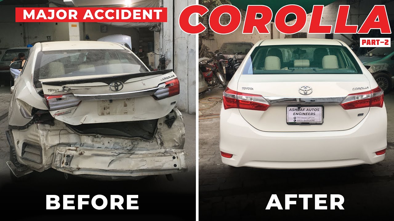 MAJOR ACCIDENT CAR - Toyota Corolla (E170) RESTORATION (Part-2)