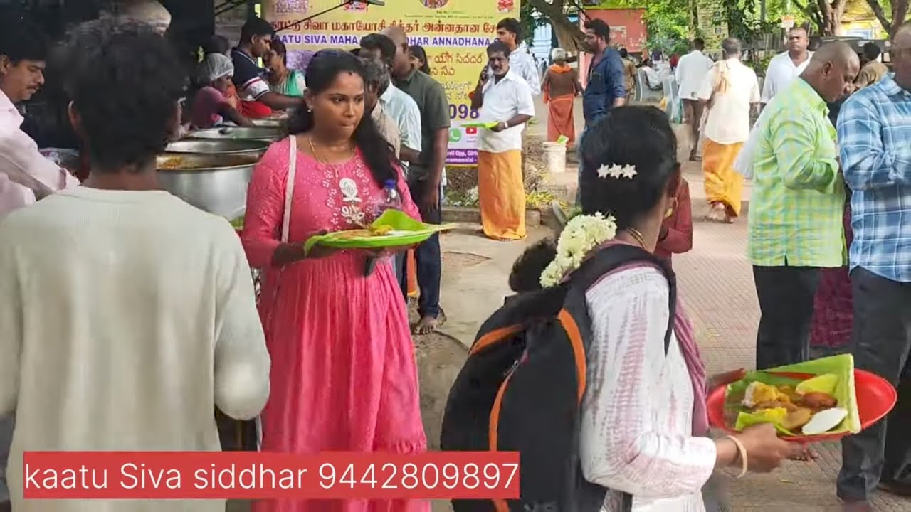 June 22/2025/Tiruvannamalai சாதுக்கள் மற்றும் கிரிவலம்  வரும் பக்தர்களுக்கு அன்னதானம்