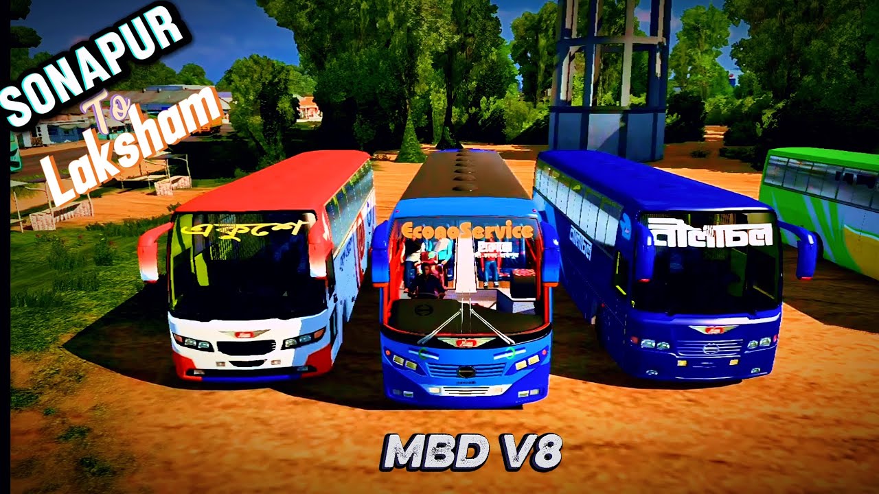 ETS 2 | Sonapur to Laksham | Bus Journey 🚌🇧🇩 সোনাপুর টু লাকসাম|MBD V8 map