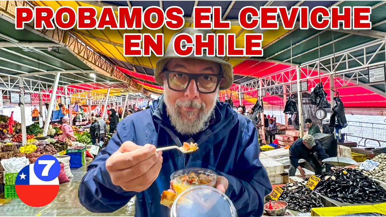 😛PROBAMOS CEVICHE en CHILE en el MERCADO de VALDIVIA y ESTO NOS PASÓ!🇨🇱🐟 #valdivia #chile #mercado