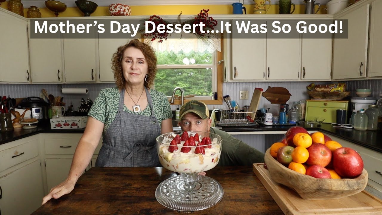 Mother's Day Strawberry Punchbowl Cake