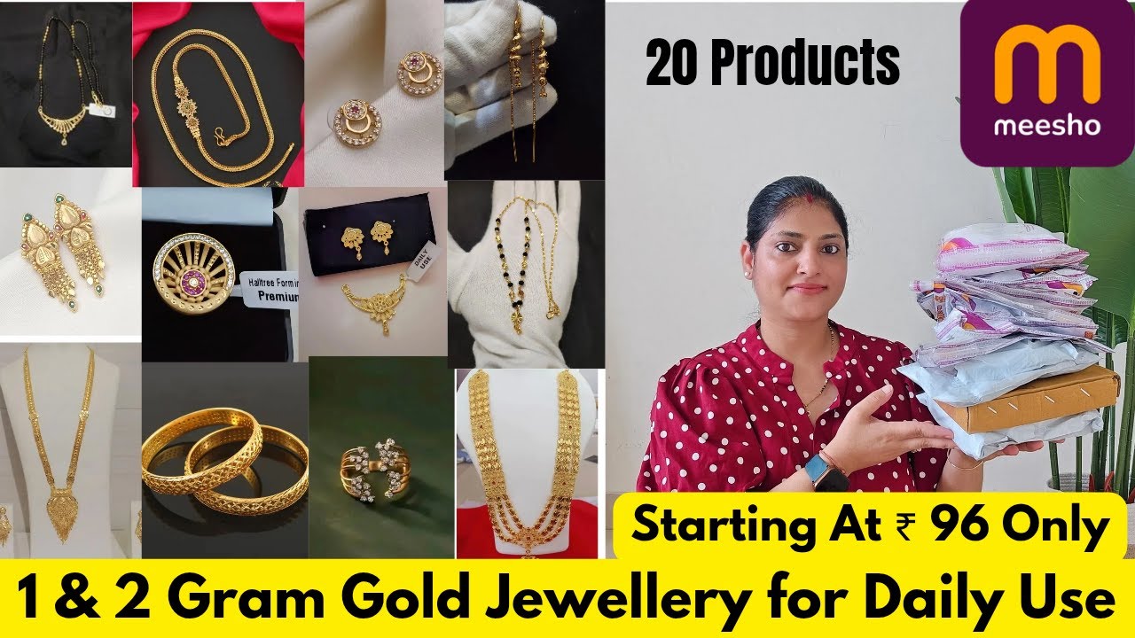 Huge Meesho 1 & 2 Gram Gold Jewellery Haul | Karvachauth Special Rings, Earrings , Mangalsutra