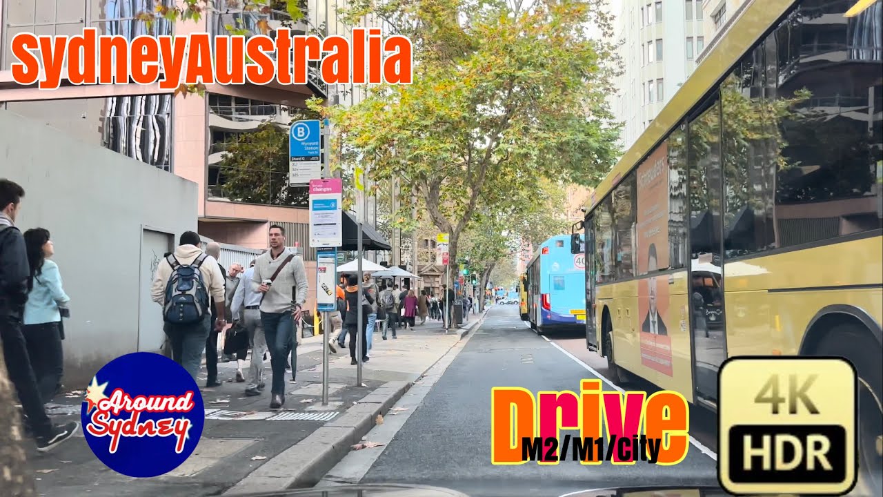 Sydney🚘🚗 Australia [4K 60fps HDR City Suburbs  Drive] Sussex Street, Sydney To Kensington