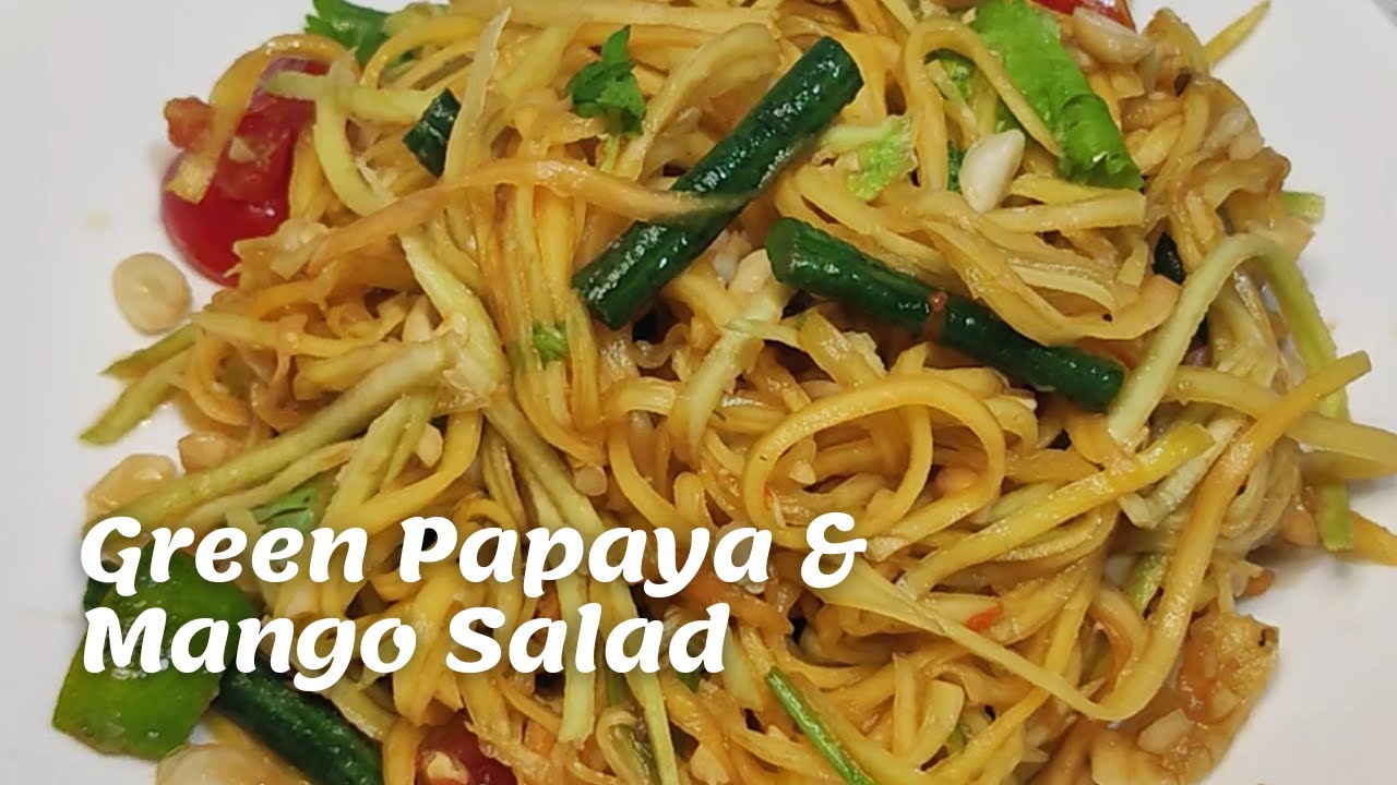Vegan Green Papaya & Mango Salad | Ulam Betik & Mangga Muda Vegan