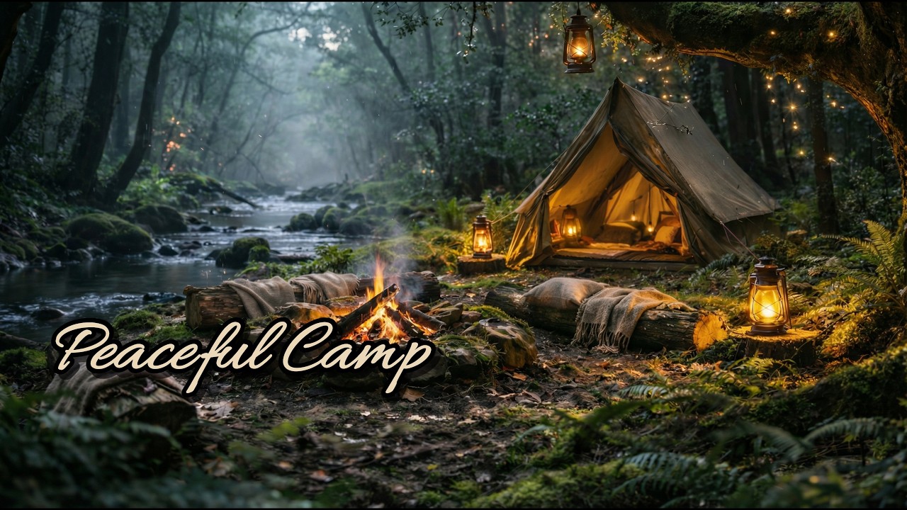 Campfire Serenity 🌲 Soothing Cello & Piano Relaxing Music