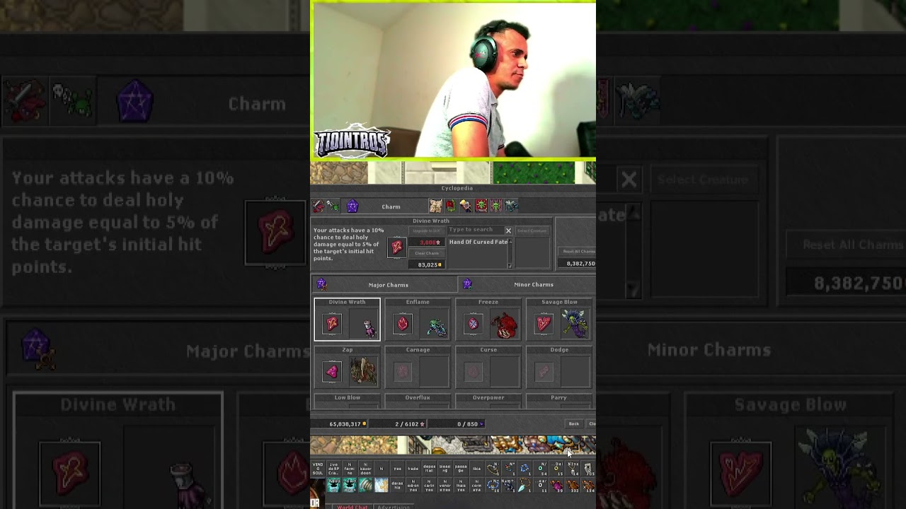 RUNAS DO PUMIN QUE EU USO NO MEU RP #tiointros #rubinot #tibia #rp #charms #pumin