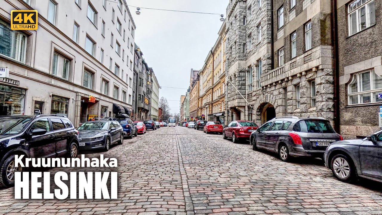 Walking Helsinki ☔️ From Kallio to Kruununhaka 🇫🇮 4K Walking tour Finland