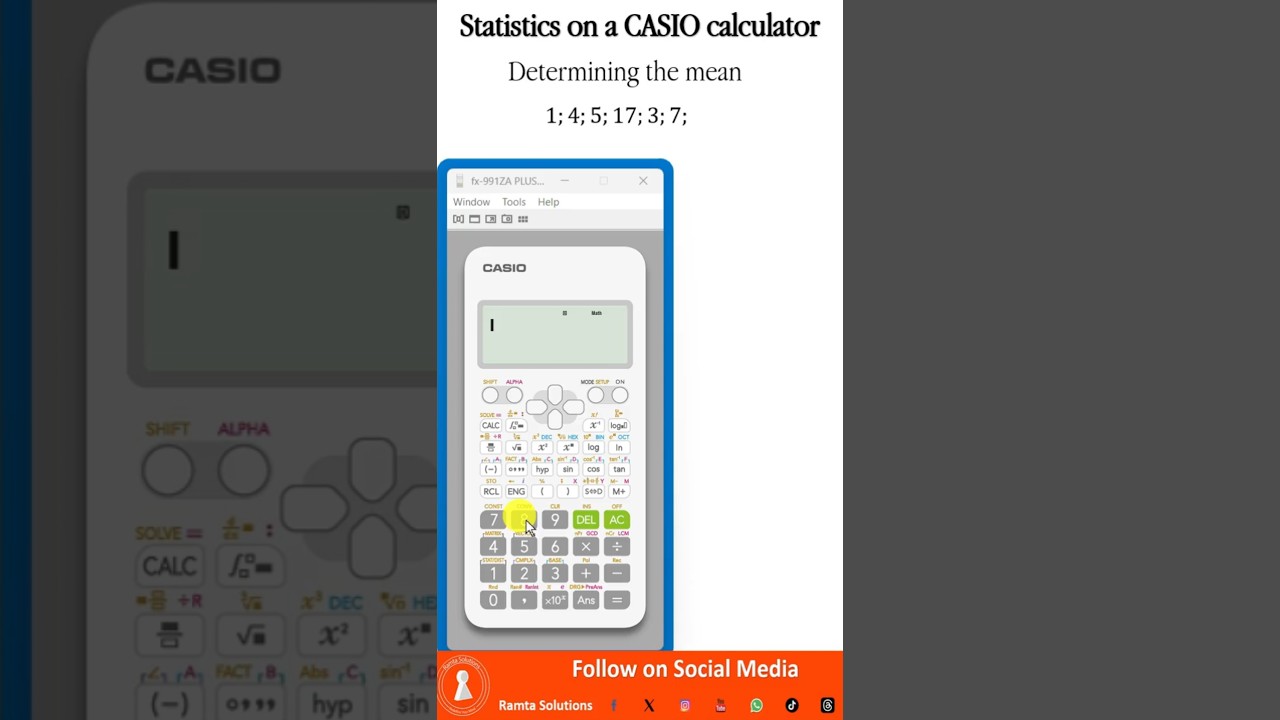 How to determine the #mean #average using #casiocalculator