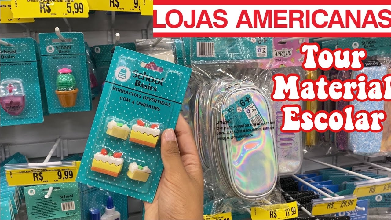 TOUR LOJAS AMERICANAS (MATERIAL ESCOLAR 2021- MOSTREI PREÇOS)