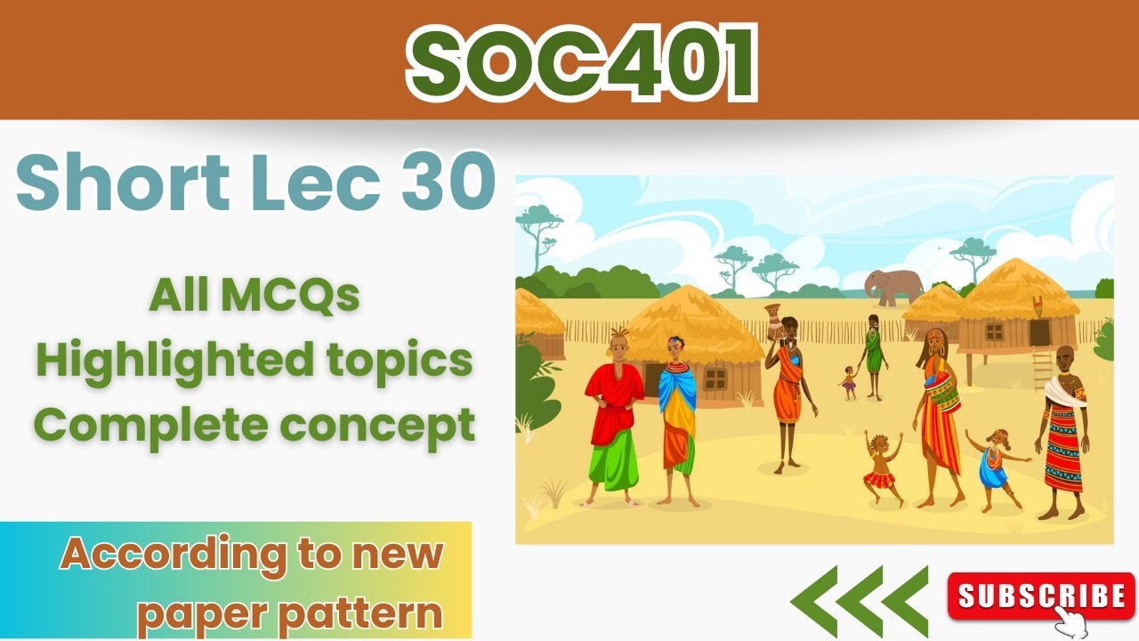 SOC401 Short Lecture 30_Highlighted Questions_short Lectures_FinalTerm_Full Detail In Short Time