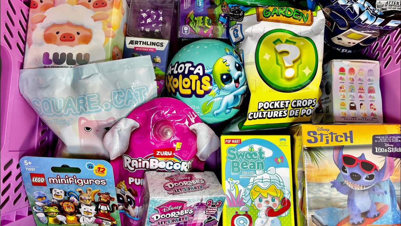 34 minutes of mystery surprise toy unboxing ASMR No Talking POP MART