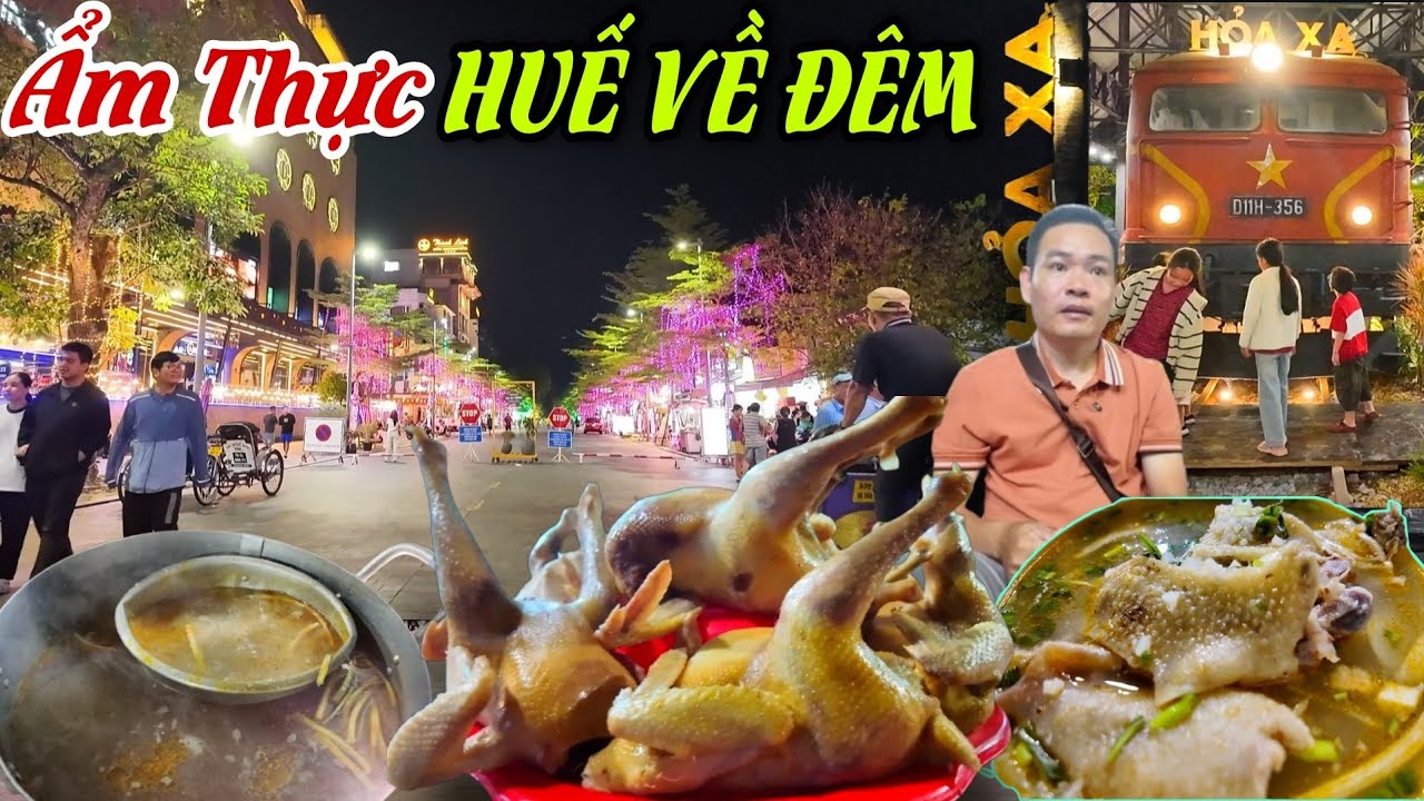 Ẩm Thực Huế Về Đ&ecirc;m Thử Sức T&ocirc; Ch&aacute;o G&agrave; 80k Phố Đi Bộ Đẹp Nhất Cố Đ&ocirc; - Lung Linh H.O.Ả XA Đ&ocirc;ng Nghịt