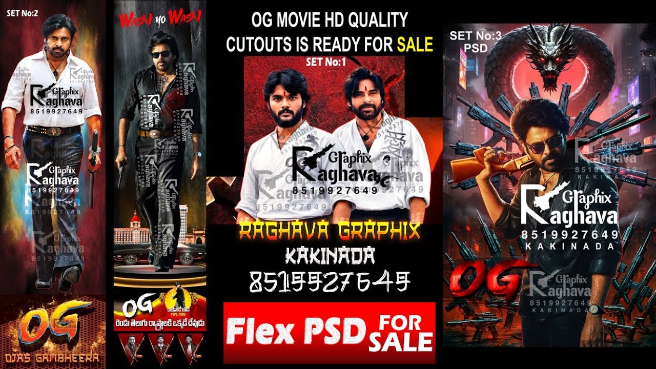 OG Movie Flex Psds available For Sale Contact: Raghava Graphix_ Kakinada 8519927649