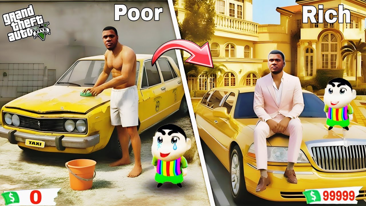 Franklin & Shin-chan How We Became Millionaires In Just 24 Hours! | GTA 5 |@Ramp-O-Mania