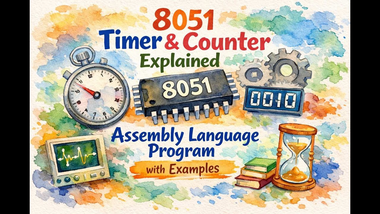 8051 Timer and Counter Explained | Assembly Language Program (ALP) with Examples