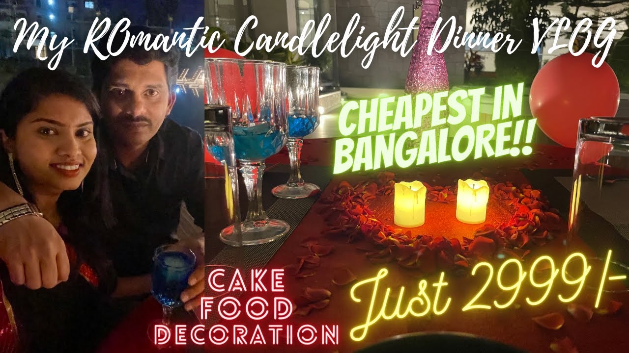 Romantic Candle light dinner in Bangalore❤️🍹💍 | Mystic Lounge | Just 2999/-only😱 #candlelightdinner