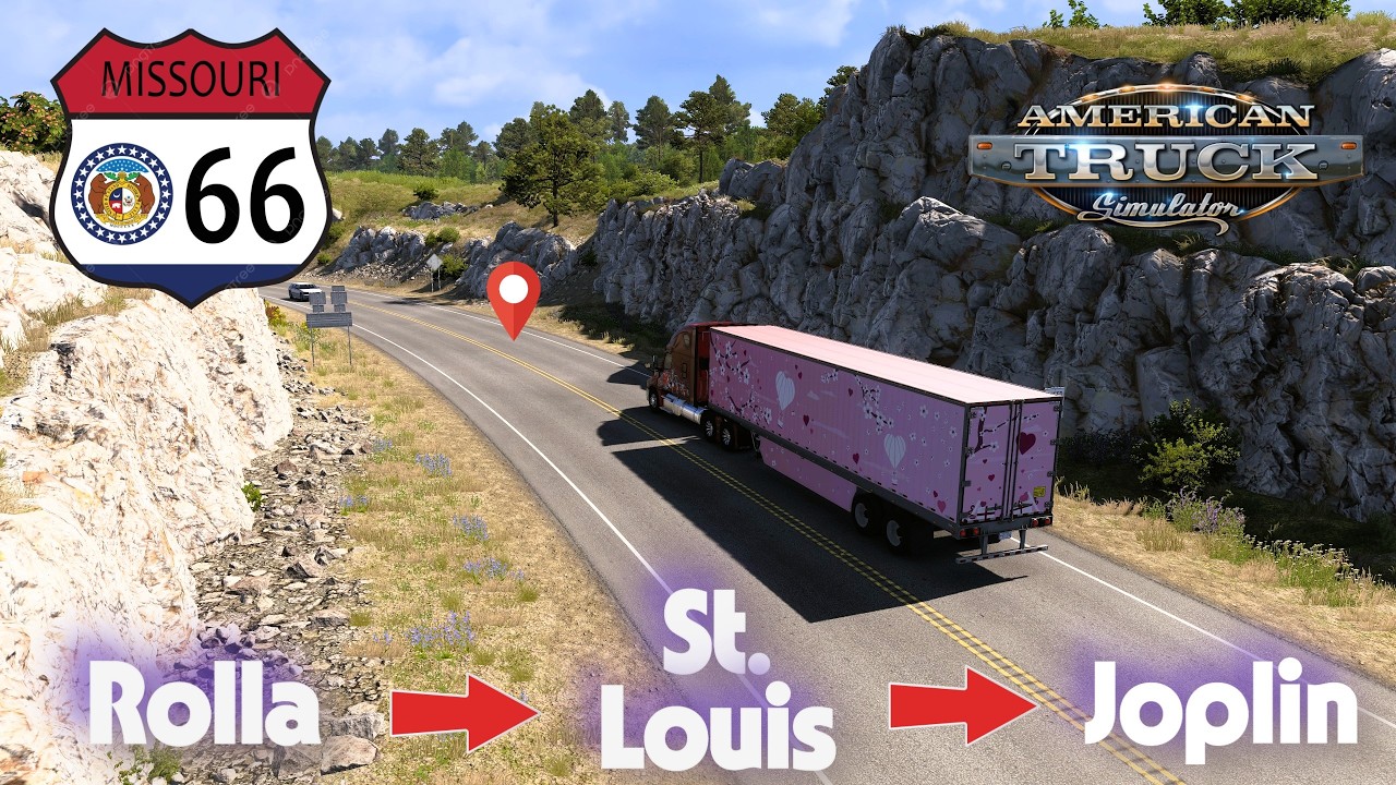 Доставка любви в Миссури | Из Роллы в Сент-Луис, а затем в Джоплин - American Truck Simulator
