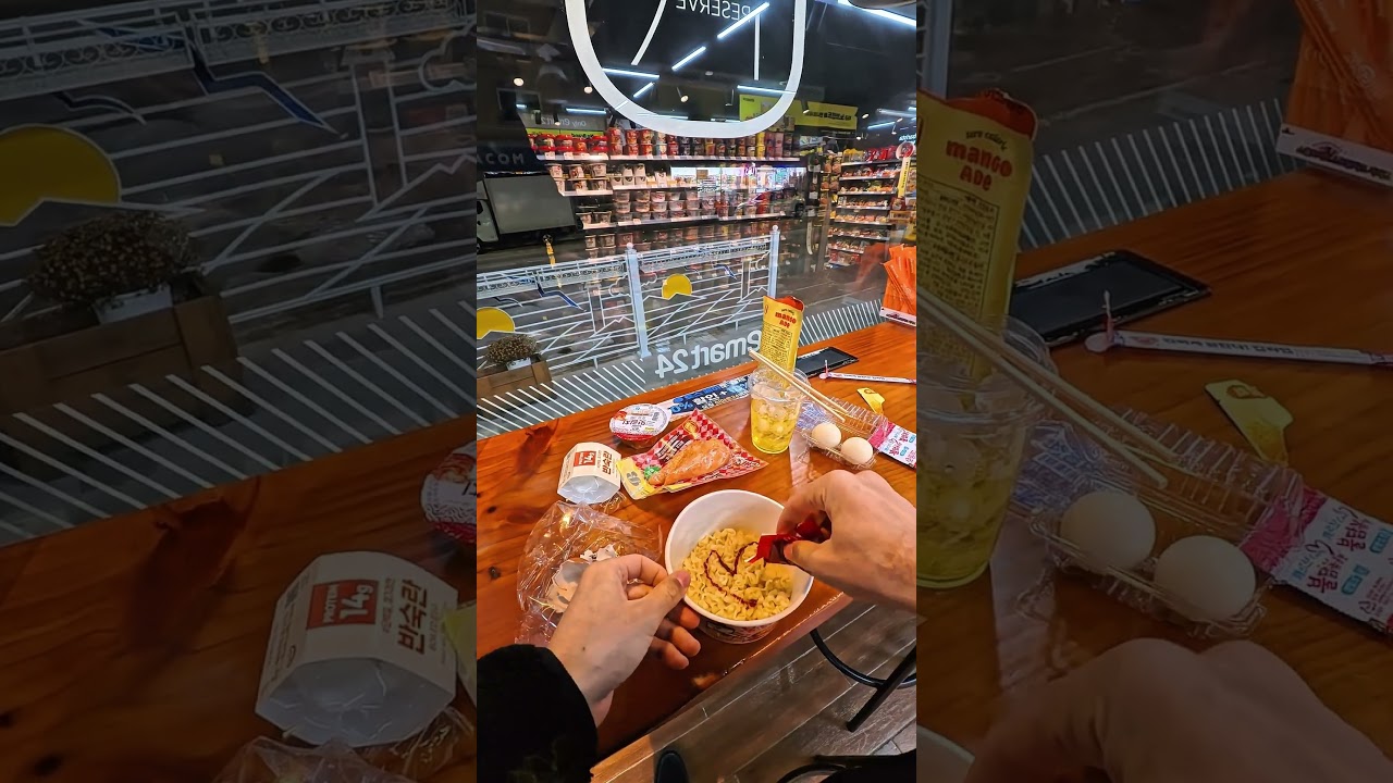 mango icecup with ramen