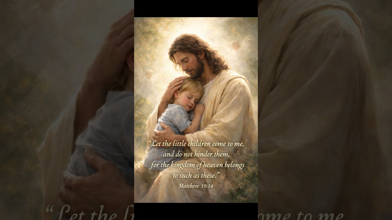 Safe in His Arms🤍|Jesus Loves Children|Matthew19:14 