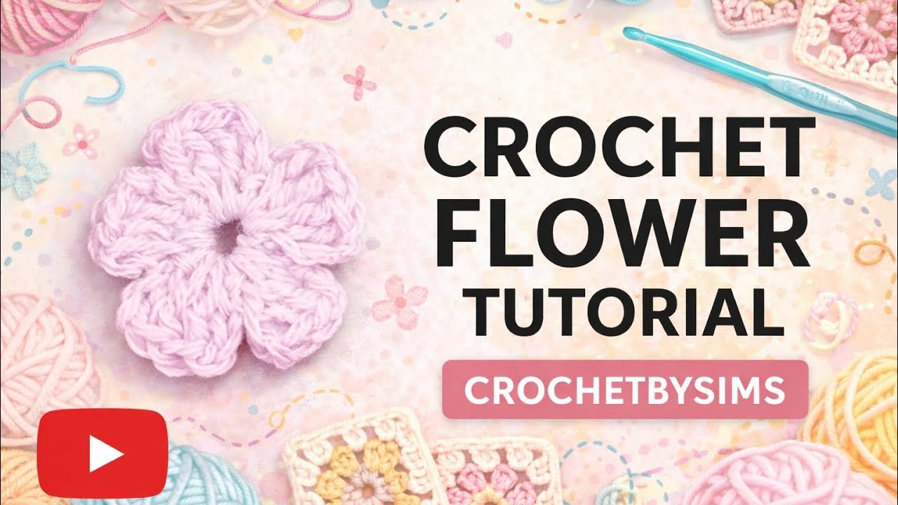 Easy Crochet Flower Tutorial 🌸 | Beginner Friendly | Step-by-Step 