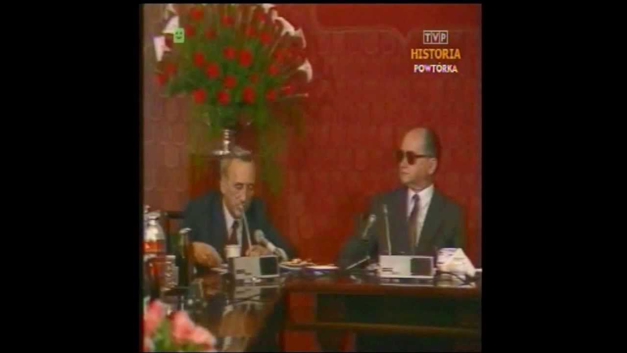 PL 1989 Rząd Mazowieckiego z wizytą u Jaruzelskiego w Belwederze