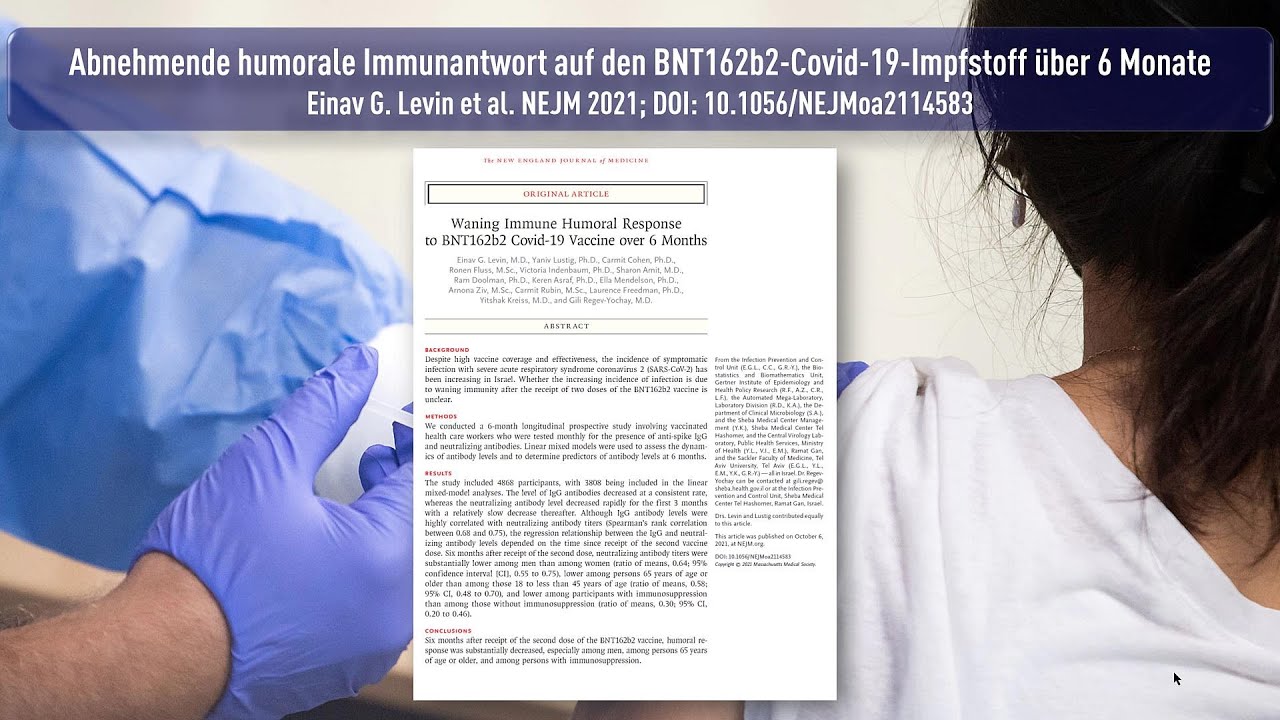 Abnehmende humorale Immunantwort auf den BNT162b2 Covid-19 Impfstoff über 6 Monate