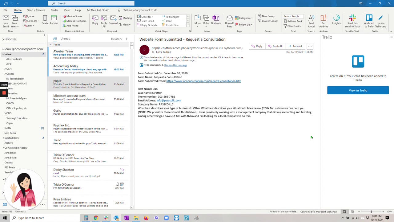 Trello Add In for Outlook