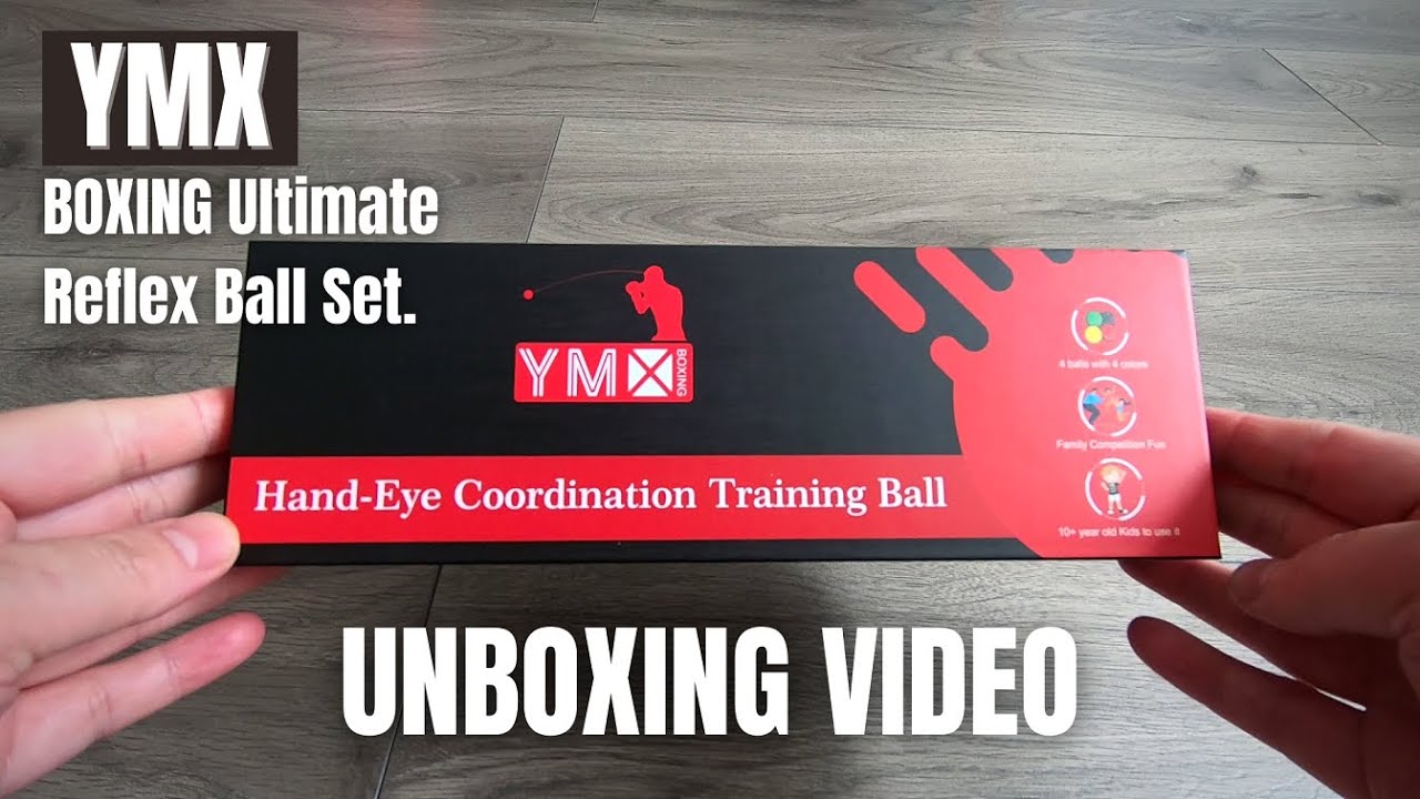 Unboxing a YMX BOXING Ultimate Reflex Ball Set.