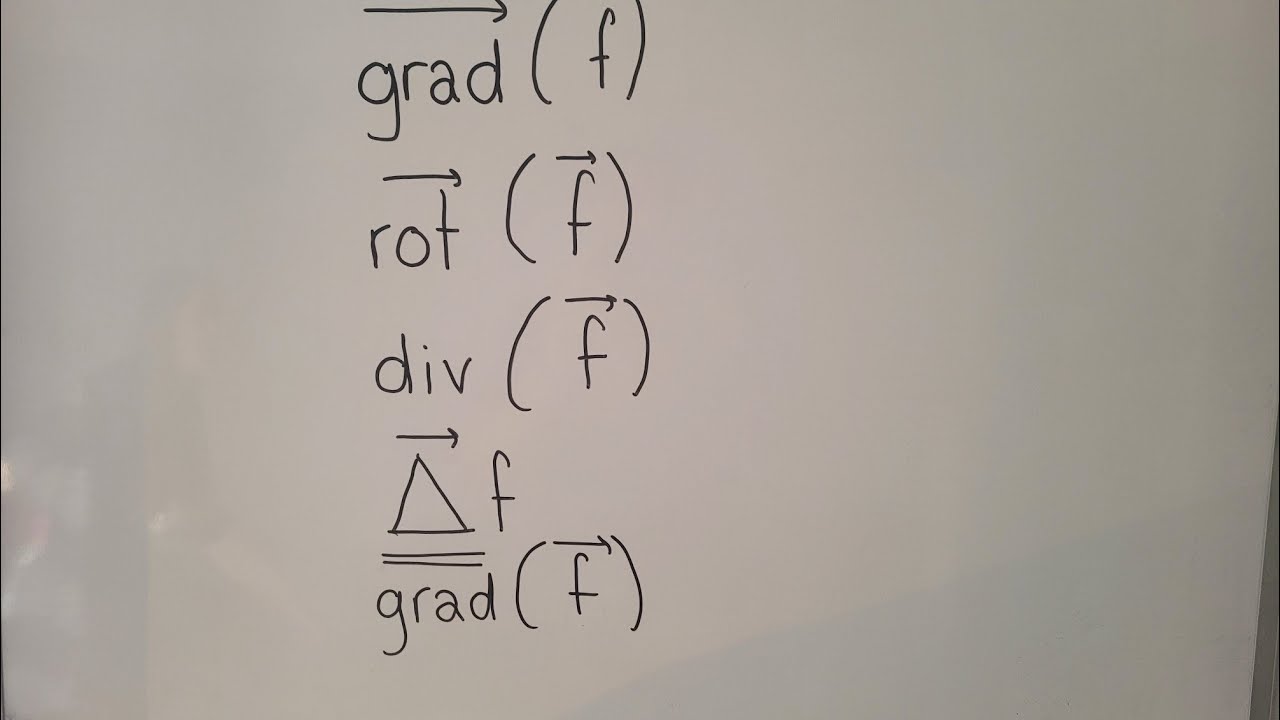 L'opérateur Nabla : gradient, divergent, rotationnel, laplacien, gradient matriciel