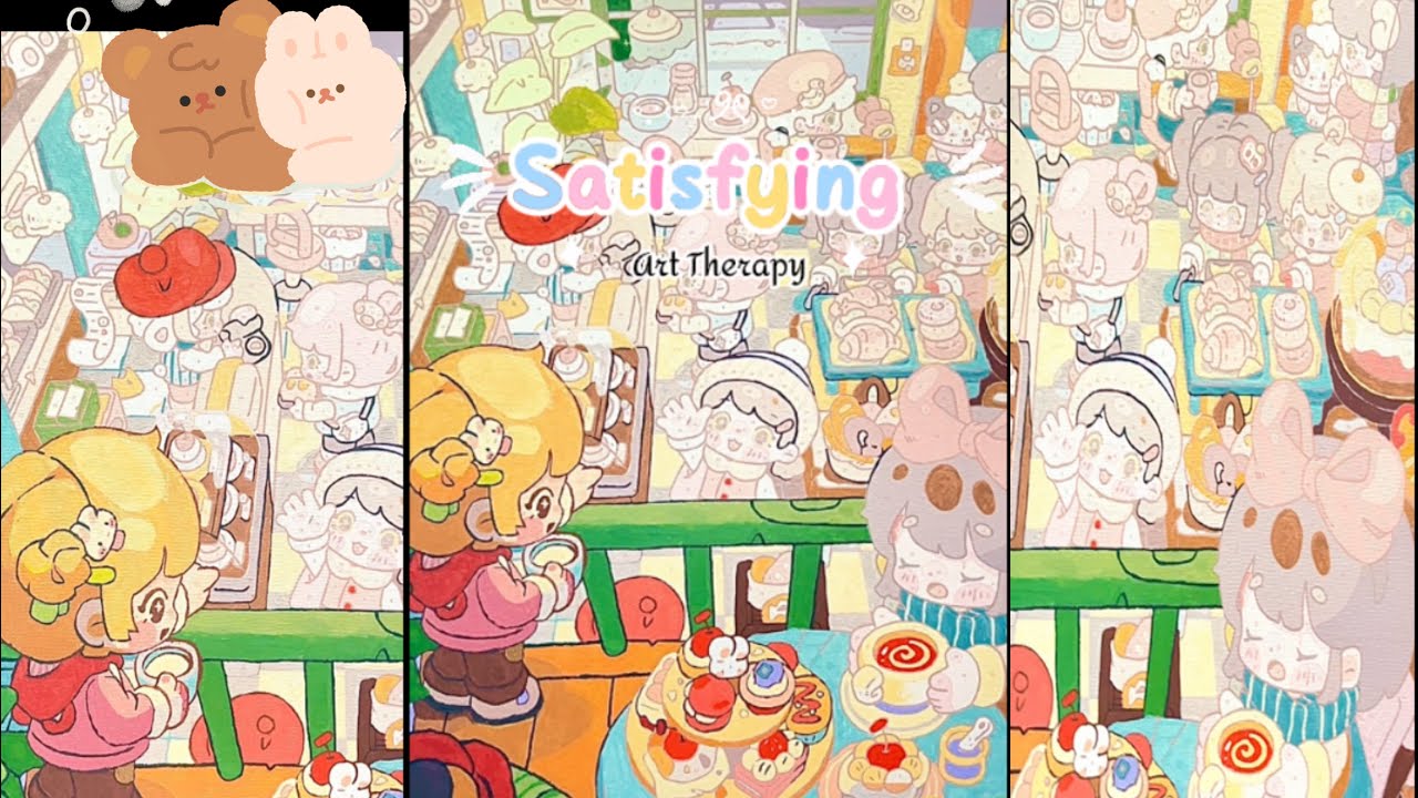Relaxing Paint by Numbers Unboxing 🍃Aesthetic Art Therapy 🎨🖌️
