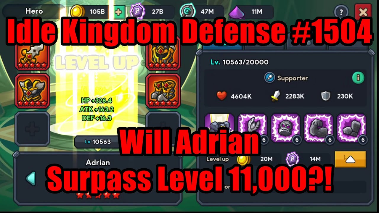 Idle Kingdom Defense #1504 - Сможет ли Адриан превзойти 11 000-й уровень?! #IdleKingdomDefense