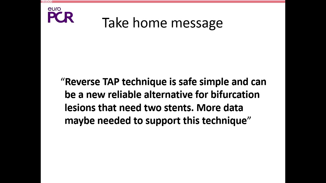 Reverse TAP – A new modification of bifurcation technique