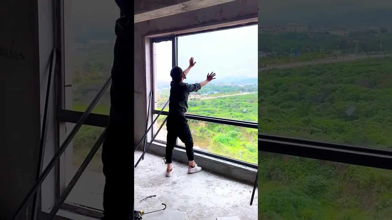 French window toughened glass installation process