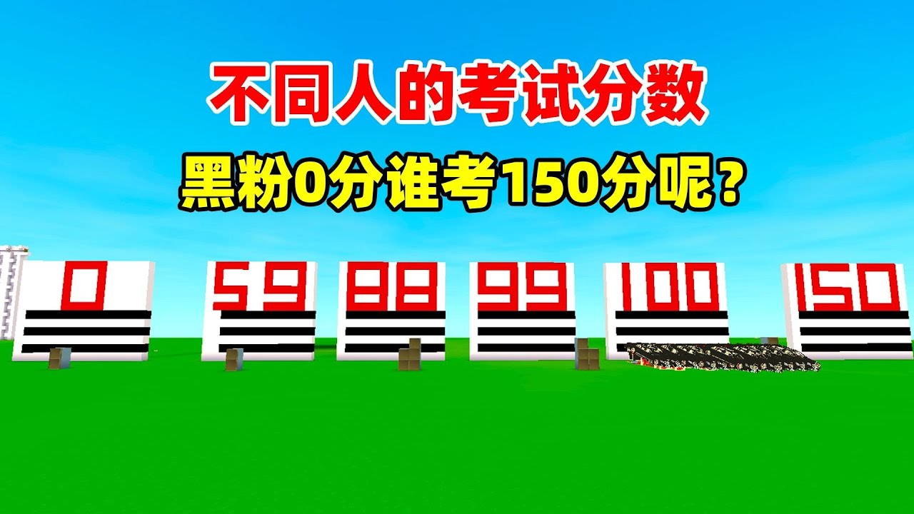 迷你世界：不同人的考试分数！居然有人考150分？
