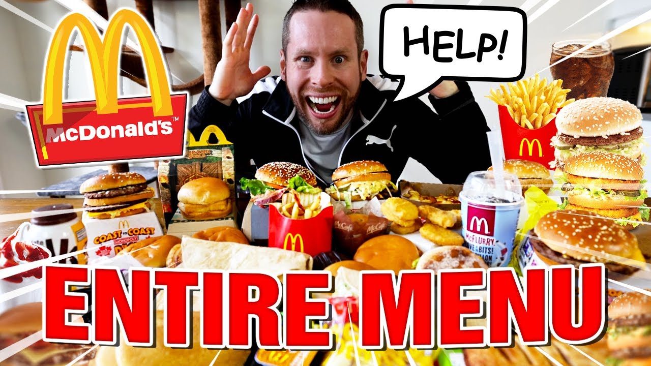 Съесть всё меню McDonald's (челлендж на 10 000 калорий)