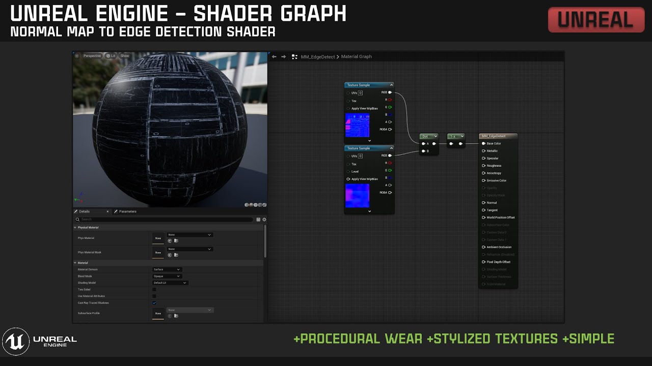 Unreal Engine 5 - Edge Detection Shader